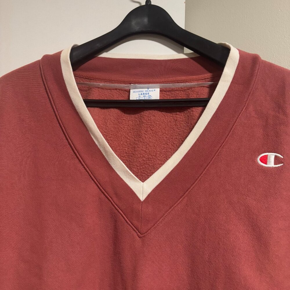 Champion Women's Reverse Weave Ribbed V-Neck Sweatshirt - Picture 3 of 12